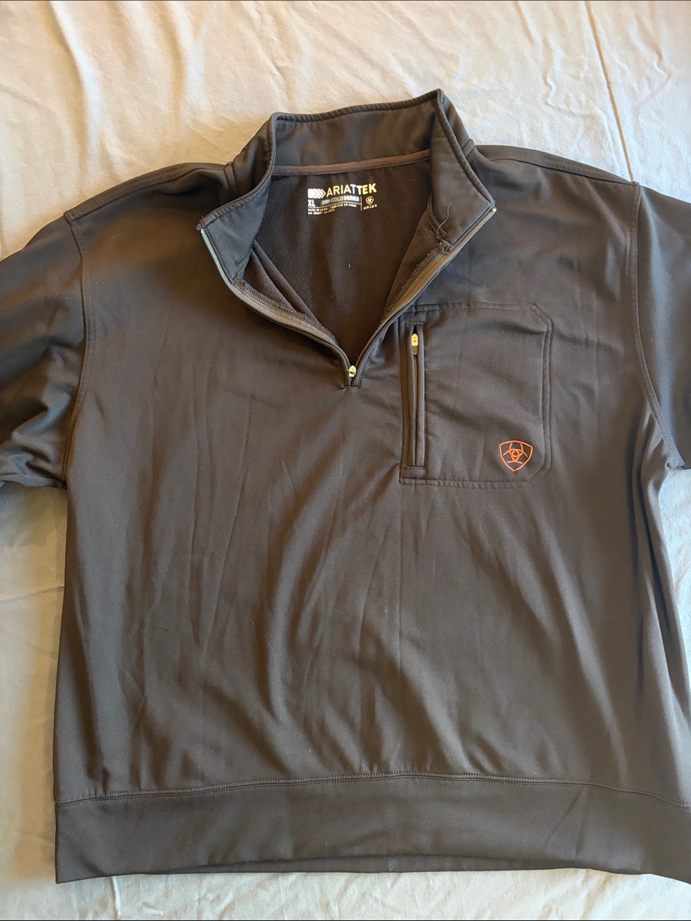 Ariat Dark Brown Quarter-Zip Performance Sweater